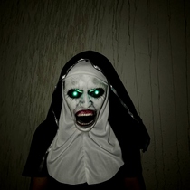  Nun mask headgear spiritualism 2 horror Halloween haunted house grimace scary script kill theme activity props