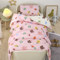 Class A baby children kindergarten quilt three-piece cotton quilt cover baby nap bedding bedding into the garden bed six sets