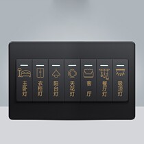 Switch label sticker Wall sticker Household sticker Modern simple waterproof wall panel light label decorative sticker