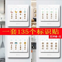 Meter box control logo bedroom home switch sticker room decoration luminous sticker name label sticker