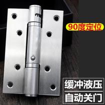 Dinggu hardware invisible door hinge Automatic door closer buffer hydraulic damping spring self-closing hinge regardless of left and right