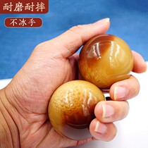 Tibet golden silk yak horns hand play ball a pair of solid fitness ball massage acupoint plate hand holding ball decompression