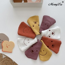 Spring and autumn South Korean Tongan Muzzle Pure Cotton Cotton Cloth male and female Baby Triangle Purse for anti-spitting milk Absorbent Baby Saliva Towel