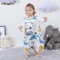  Baby sleeping bag pure cotton gauze sleeveless vest type childrens anti-kick quilt Baby newborn summer thin air-conditioned room