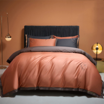 Upscale 160 long suede cotton four pieces full cotton pure cotton 100 beds bedding linen bed Hat Kit spring