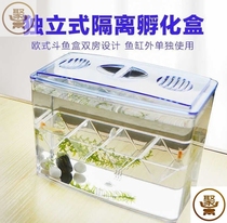 Small fish tank isolation box ornamental fish breeding box guppies spawning room incubator two-in-one isolation Betta fish tank