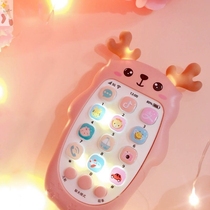 Baby early education puzzle can bite tooth glue childrens music phone charging mobile phone girl baby toy 0-3 year old male