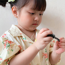 A small full Girl big bow necklace childrens choker 2021 New Net red neck chain baby jewelry