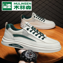 Wood Linsen Mens shoes Spring and autumn style Leisure 2022 new Korean version Trend 100 hitch a little crowdnet face summer breathable plate shoes