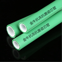 Shanghai Jinniu PPR2025 hot water pipe emerald green home decoration two-color water pipe emerald green porcelain core anti-nano water pipe
