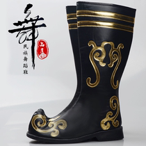 Tibetan dance shoes ethnic minority style dance shoes Tibetan boots mens high tube dance shoes mens horse boots