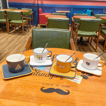 Cute Cartoon Small Bear Breakfast Cups Small Frescoed Students Ceramic Coffee Cup Sauces Suit Home Milk Mark Cups