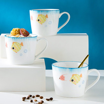Creative cartoon ceramic cup home mug breakfast cup tea cup advertising gift coffee cup can
