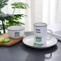 Nordic Wind Creative Ceramic cutlery Three sets of gift boxes Courtesy Kit Bowl Dish Suit Creative Ceramic Cups