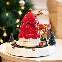 Christmas gift thermostatic cup cushion with heating insulated water glass hot milk home cup 55 degrees Smart warm warm cup