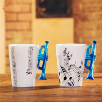 Foreign trade export ceramic instrument water cup note mug ceramic cup coffee cup small creative gift Cup