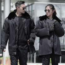 Military Cotton Great Coat Ground Duty Anti-Chilling Wear security work Tampon Cotton Clothing Mens Thickened Warm Multifunction Mid-Length