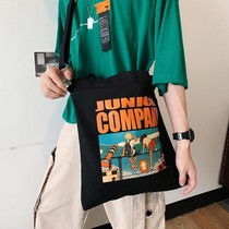 Canvas Bag Ins in Pack Diagonal Satchel Ensemble Casual Backpack Han Edition ART SINGLE SHOULDER BAG MINIMALIST HAND BAG LOVERS BAG