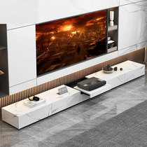Light luxury rock board TV cabinet Modern intelligent laser projector special film and television cabinet telescopic Italian minimalist floor cabinet