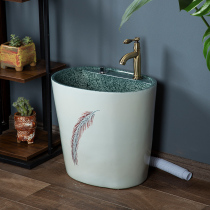 Art Mop Pool With Tap Spray Gun Integrated Pier Bub Pool Automatic Sewer Mop Pool Home Balcony Washout Basin