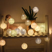 Ouch baby decorative lights led cotton thread ball lights string Christmas battery lights festive arrangement string lights
