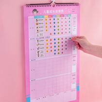 Child Growth Self-discipline Table Reward Stickers Good Habit to Form Primary Pupils Domestic Behaviour Plan Awards Penalties Record Sheet