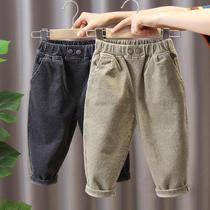 Autumn handsome autumn baby spring and autumn boy tide childrens casual pants 2021 corduroy trousers boys