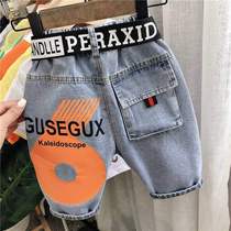 2021 childrens clothing boys casual pants tide denim pants shorts summer childrens pants five-point pants new pants tide