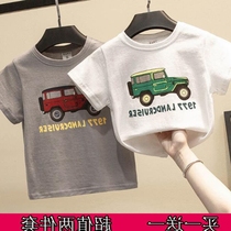 Childrens wear boys T-shirt T-shirt 2021 summer children childrens baby Foreign style coat trend boy half sleeve T short sleeve