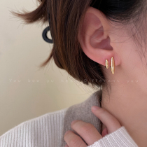 Lukewarm Feng Shui Drop Metal Earrings Women Ins Small Crowdsourced Unique Design Superior Earrings Minimalist Temperament Ear Trim