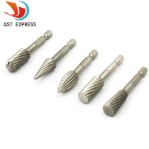 5-piece set of hard high-speed steel rotary file rotary engraving knife rotary grinding head polished wood file