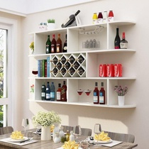 Simple wall-mounted wine cabinet wine rack wall rack Diamond wine grid restaurant hanging wall wine cabinet red wine rack