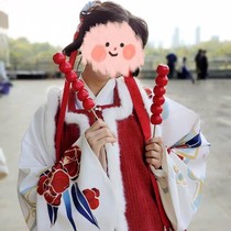 Ice sugar gourd model simulation fake ICE sugar gourd model abrasive tool sample fruit sugar gourd string hanging decoration New