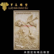 Roman sandstone relief glass fiber reinforced plastic imitation copper garden landscape sculpture lighting Dutch newspaper auspicious picture can be customized
