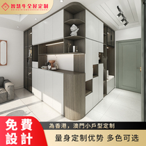 Hong Kong small apartment whole house custom living room overall locker dinner side combination cabinet shoe cabinet light luxury furniture custom