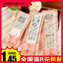 Korean fashion Gypsophila bow fabric remote control cover TV air conditioner remote control protective cover dust cover