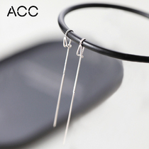 ACC two-wear ear wire sterling silver earrings female mini earrings 2022 new trendy niche simple long earrings summer