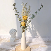 Modern minimalist dried flower bouquet creative real flower living room home decoration ornaments furnishings furnishings Nordic vases flowers air dried
