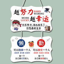 Childrens room learning inspirational slogan listed primary and secondary school students bedroom desk pendant encouragement tips creative door number