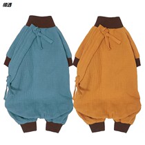 Hairless cat clothes German PET soft cotton linen four-legged clothing one-piece spring thickened breathable Chinese Zen tea dress