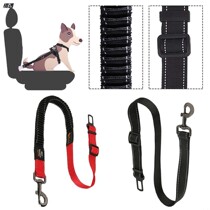 Car elastic pet Teddy dog car fixing buckle retractable pet car safety leash