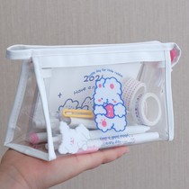 Minima day series ins transparent high face value small crowdwriting bag large capacity girl elementary school student stationery containing lead pencil case