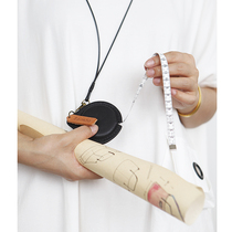 Mountain knock sainkho original cowhide ruler designer tape real leather bag telescopic ruler mini soft ruler measuring clothes hanging