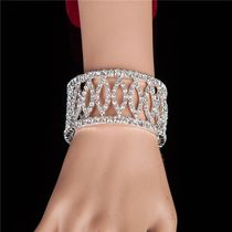 European and American female Hollow Horse Eye 888 rhinestone bracelet material tremble sound opening bracelet new net red