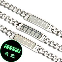 Fashion and simple European and American luminous titanium steel cross bracelet Christian Catholic religious jewelry glowing
