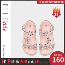 ELLEkids childrens shoes girls sandals jelly little girl 2021 new summer shoes soft-soled childrens princess shoes