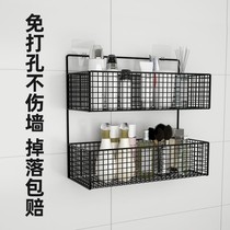 Toilet rack bathroom wall pendant non-perforated toilet rack wall-mounted towel rack wash table storage rack