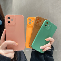ins new simple solid color applicable iphone11 Apple 13 12Pro max phone case xr xsmax iphonex Net red super fire senior sense 7