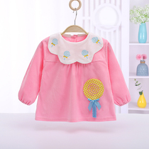 Baby gown waterproof anti-dirty girl princess dress baby child anti-dressing Autumn Winter girl foreign bib apron