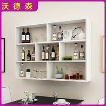 Modern minimalist hotel red wine storage cabinet household red wine rack easy Wall living room small multi-layer shelf